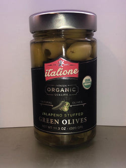 Jalapeno Stuffed Green Olives (Organic) Italione